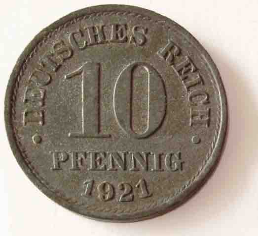 A zinc coin