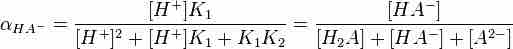 Fractional ion calculations for polyprotic acids