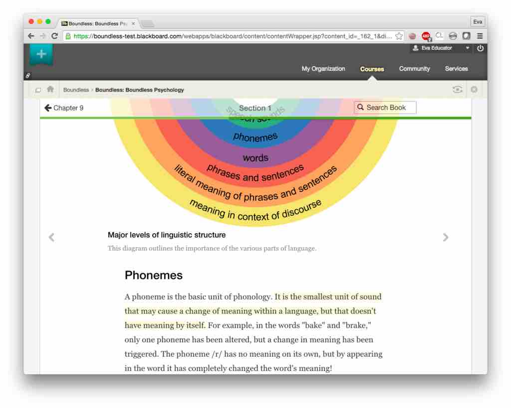 Boundless content within Blackboard