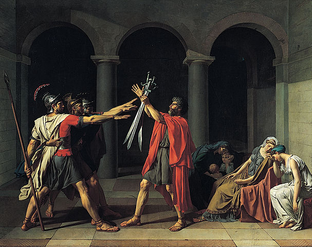 Jacques-Louis David. <em>The Oath of the Horatii </em>(1784)