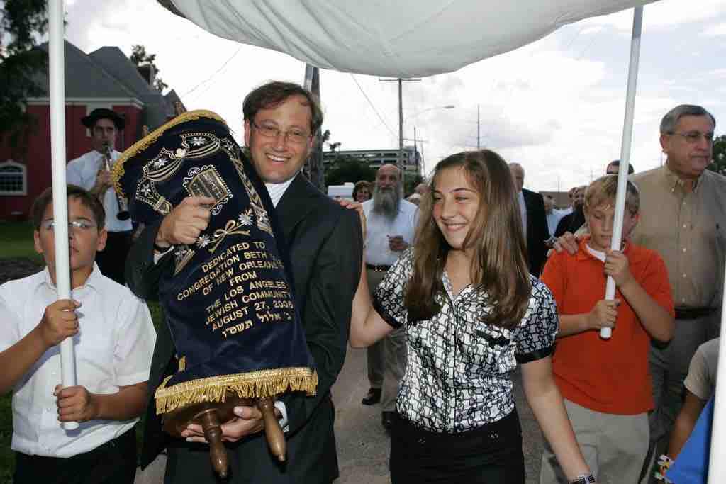 Hayley Fields at the Beth Israel Torah Dedication Ceremony