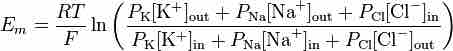 Goldman equation