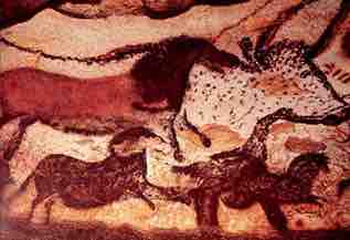 Prehistoric cave paintings in Lascaux, France