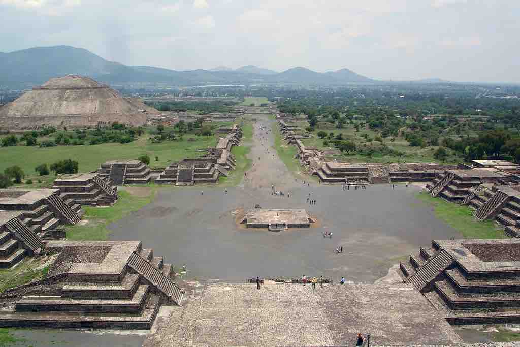 Ceremonial center of the city of Teotihuacan, Mexico, Teotihuacan culture, c. 350-650 CE.