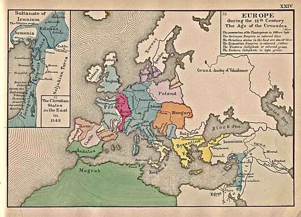 Map of Europe, 1142