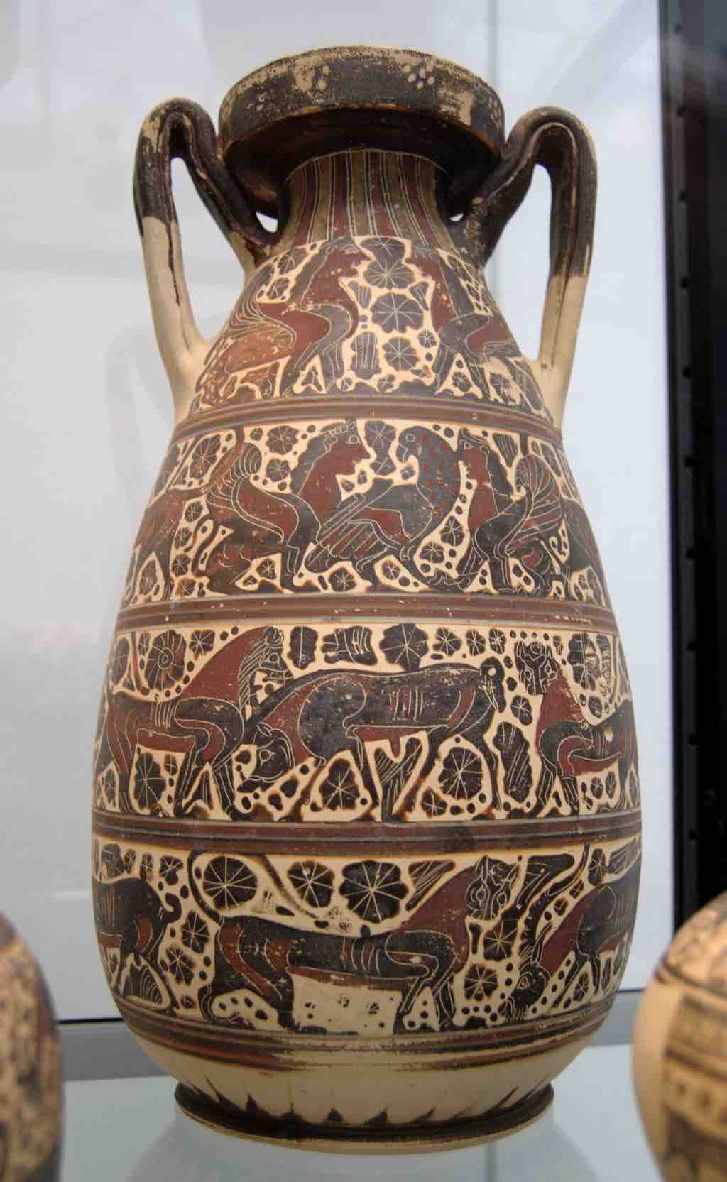 Corinthian black figure jug