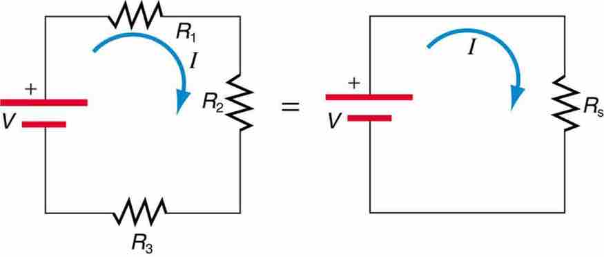 Resistors connected in a series circuit