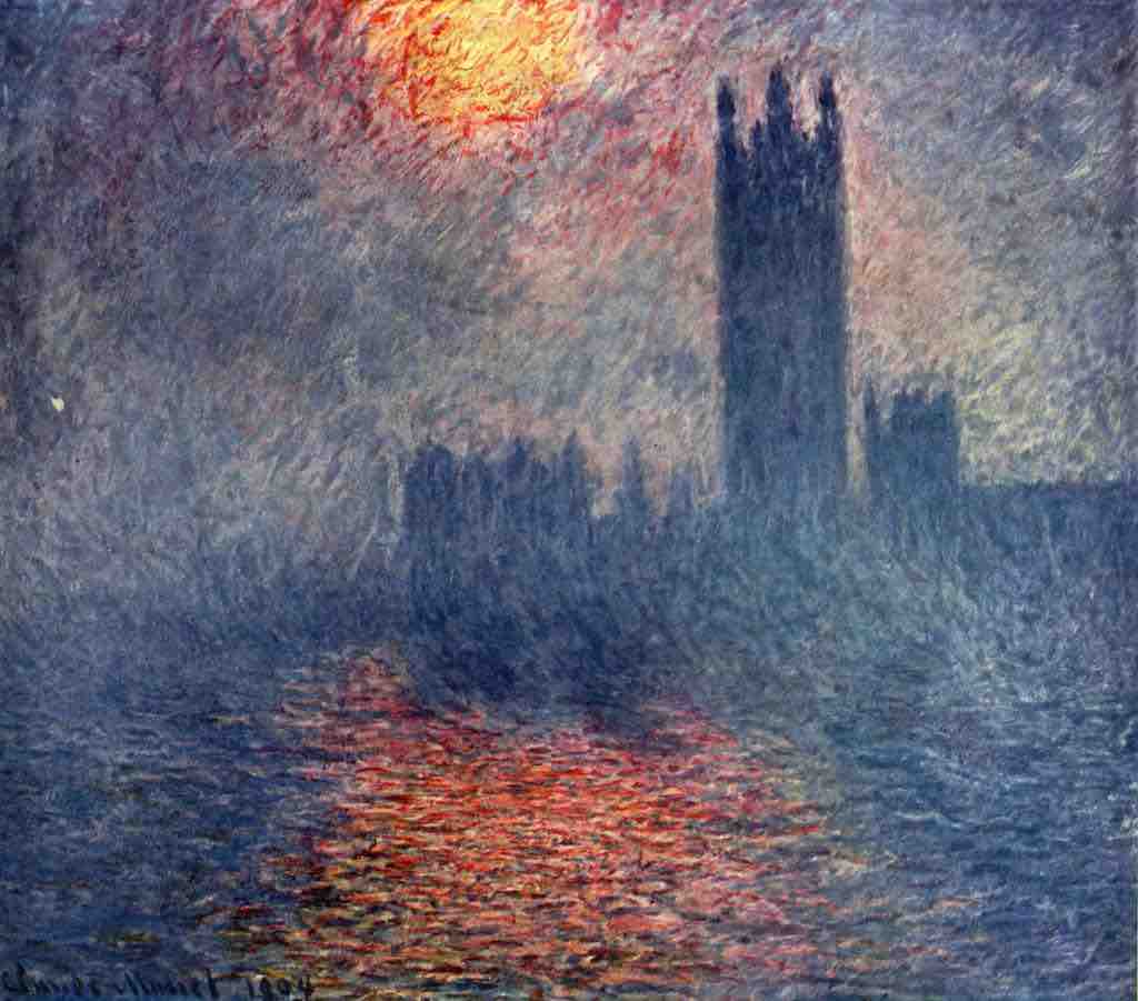 London, Houses of Parliament. The Sun Shining through the Fog, Claude Monet, 1904