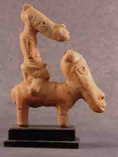 Nok rider and horse 53 cm tall (1,400 to 2,000 years ago)