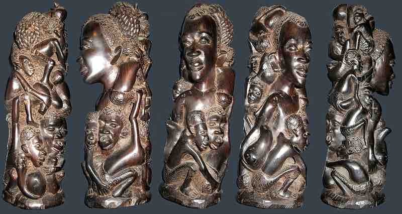 Modern Makonde carving in ebony