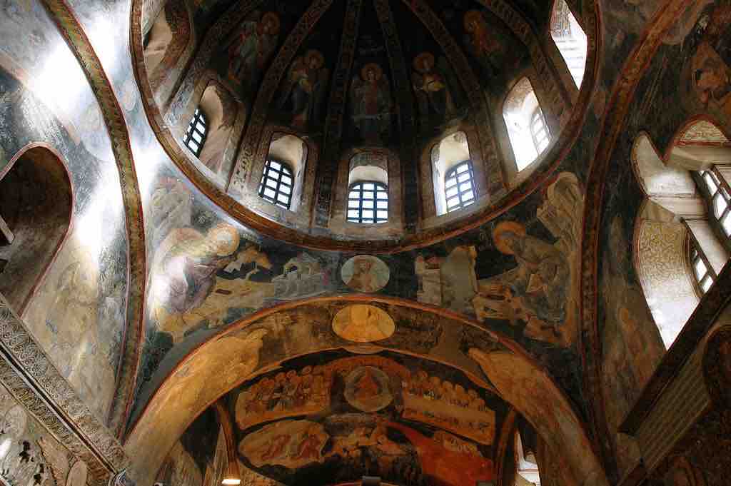 Frescoed Interior of the Paracclesion Fresco 