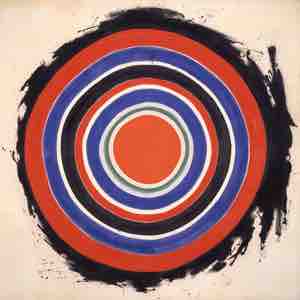 'Beginning', magna on canvas painting by Kenneth Noland, Hirshhorn Museum and Sculpture Garden, 1958