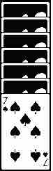 One stack of cards in a game of solitaire