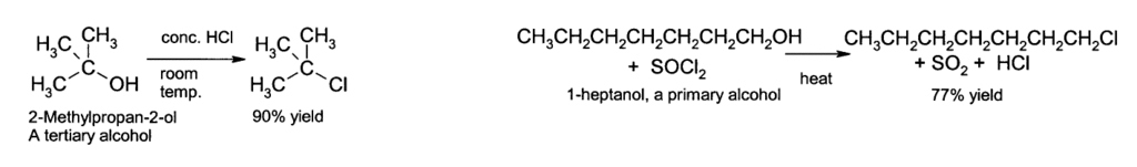 SN1 and SN2 Synthesis of Alkyl Halides From Alcohols