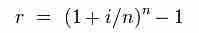 Calculating the effective annual rate