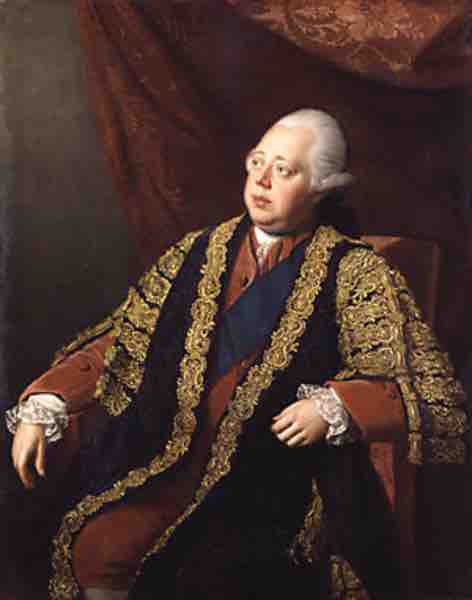 Frederick North, second earl of Guildford by Nathaniel Dance, 1773-1774