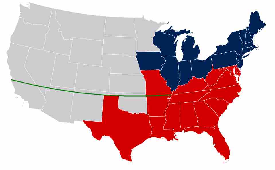 Missouri Compromise line