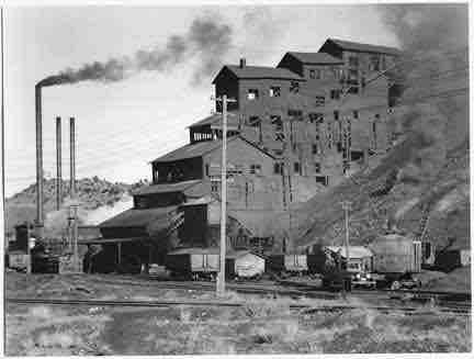 Anthracite coal breaker and power house buildings, New Mexico, ca. 1935