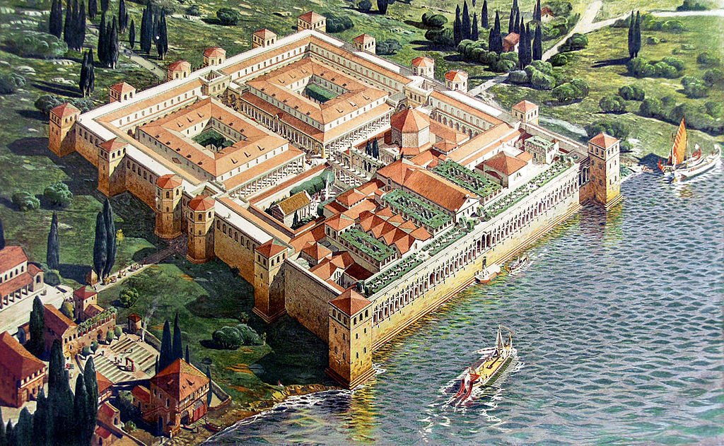 Illustration depicting Diocletian's Palace (original appearance)