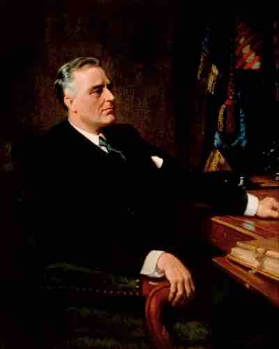 Presidential portrait of Franklin D. Roosevelt