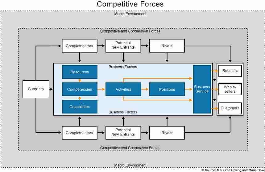 Competitive and cooperative forces