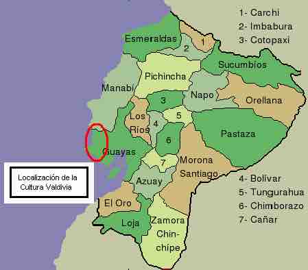 Map of Valdivian Culture