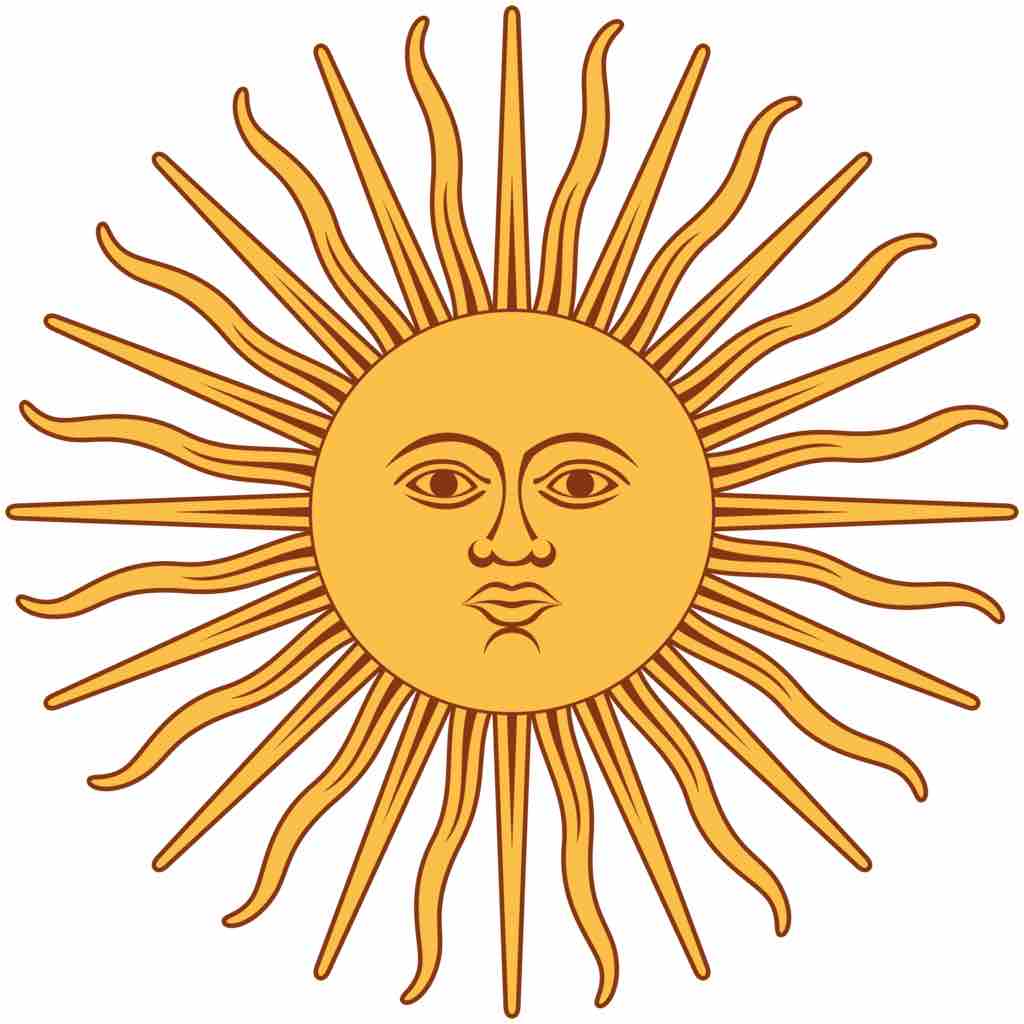 An illustrated representation of the Sun god Inti