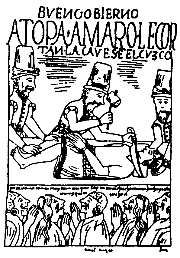 An image of the Spanish executing Tupac Amaru