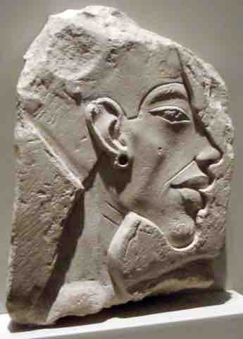 Relief portrait of Akhenaten (c. 1345
BCE)