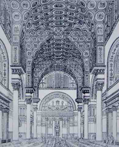 Baths of Caracalla, reconstruction of interior. 