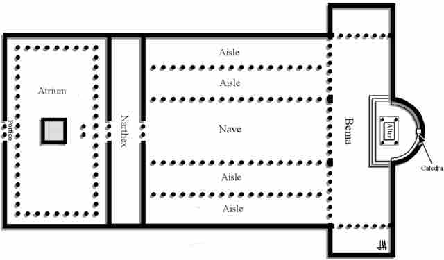 Plan of "Old" St. Peter's Basilica.