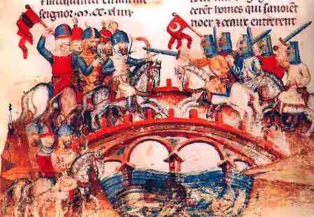 Painting of the Battle of Mohi in 1241