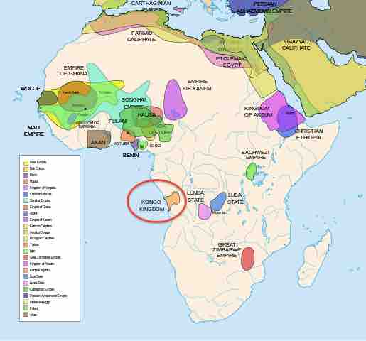Map of precolonial Africa