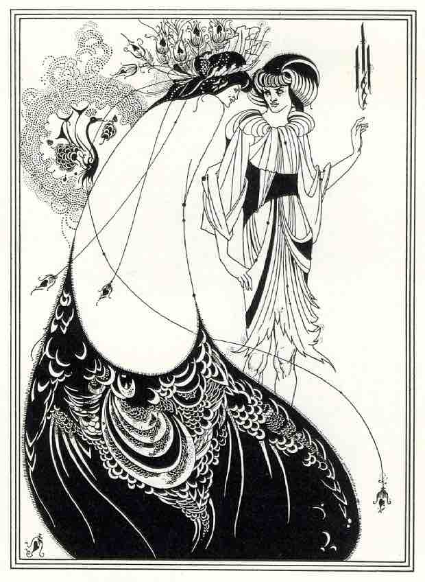 The Peacock Skirt, Aubrey Beardsley, 1893
