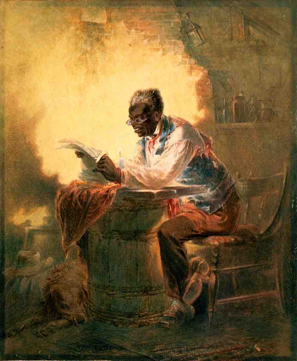 Henry Louis Stephens emancipation watercolor