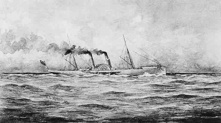 The blockade runner USS Banshee (1862), by R.G. Skerrett, 1899