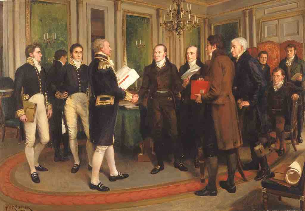 "The Signing of the Treaty of Ghent, Christmas Eve, 1814"