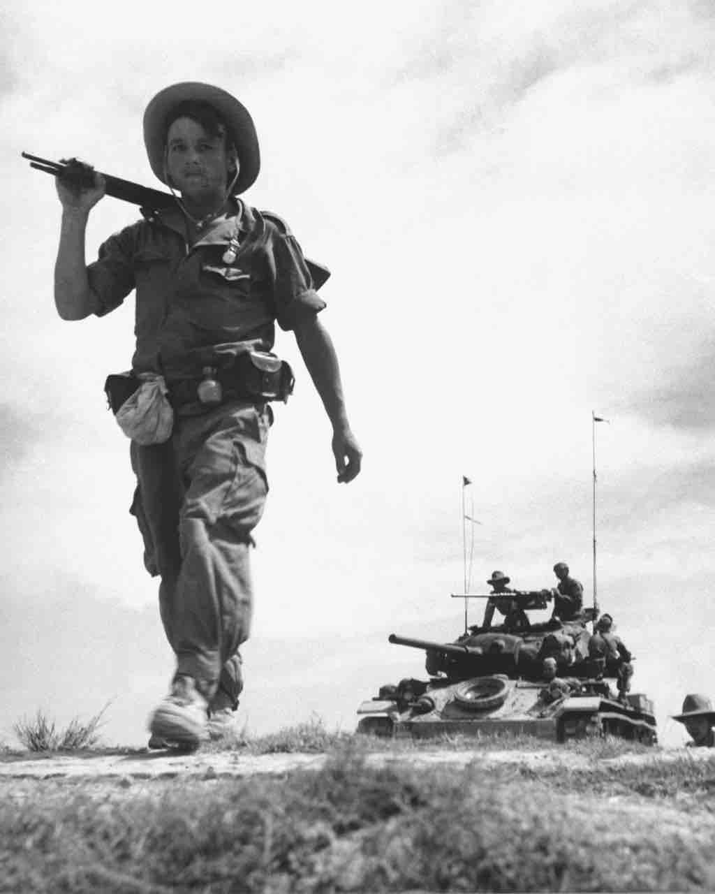 A French Foreign Legion Unit Patrols in a Communist-Controlled Area.