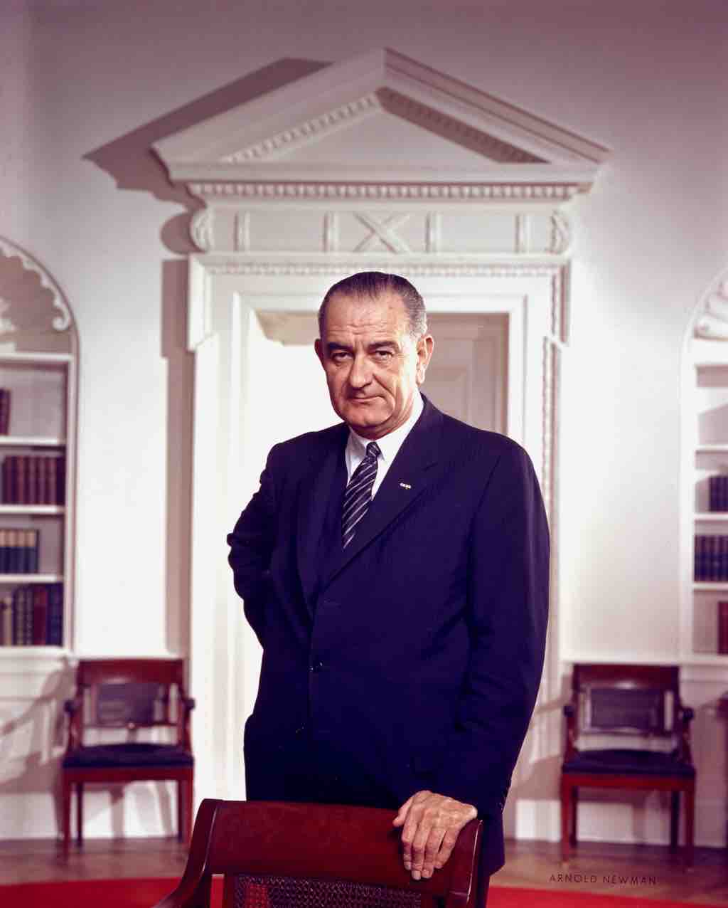 Lyndon B. Johnson, in the Oval Office.