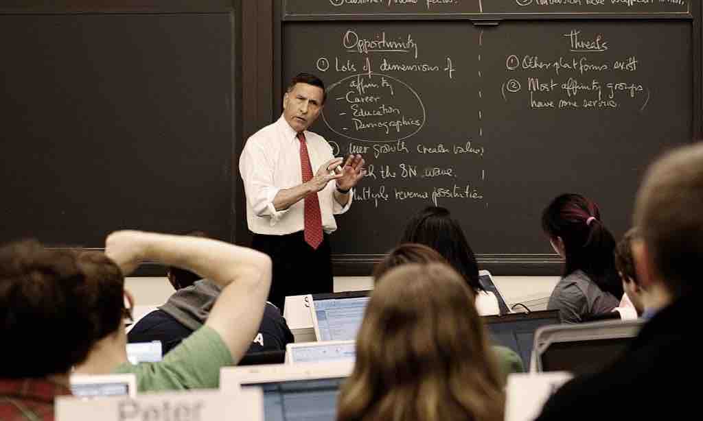 A professor giving a lecture