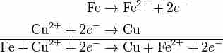 Adding the two halves of a redox reaction