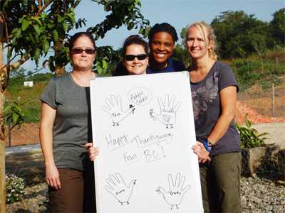 Team 5 Bo Thanksgiving. Brandy, Tara, Aridth, Angie