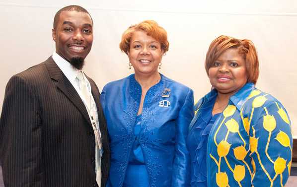 CBE Project Coordinator Michael Hinson, Sigma Gamma Rho President Bonita Herring and Sigma Gamma Rho Project Coordinator Deborah Catchings-Smith