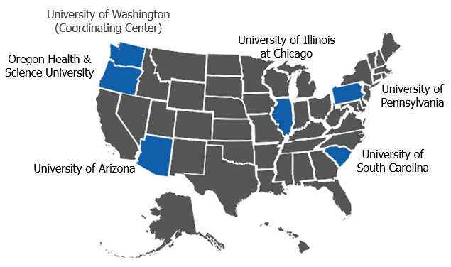 Healthy Brain Initiative institutions map