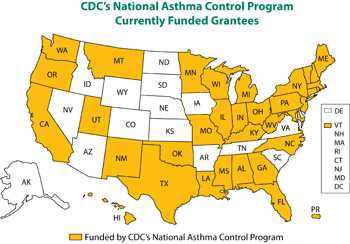 Asthma Control Program Activities Map