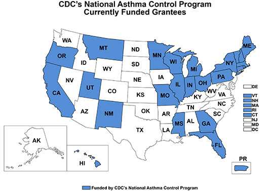 Asthma Control Program Activities Map