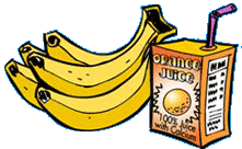 bananas and juice