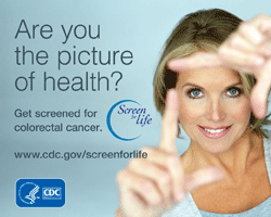 Colorectal cancer screening shareable graphic