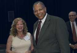 Lynda Goldberg, CEO Roundtable on Cancer, and Otis Brawley, American Cancer Society