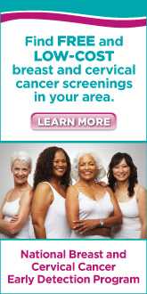 NBCCEDP free and low-cost screenings shareable graphic